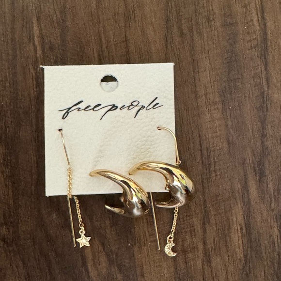 Free people my lucky moons and stars earrings set - Picture 7 of 12